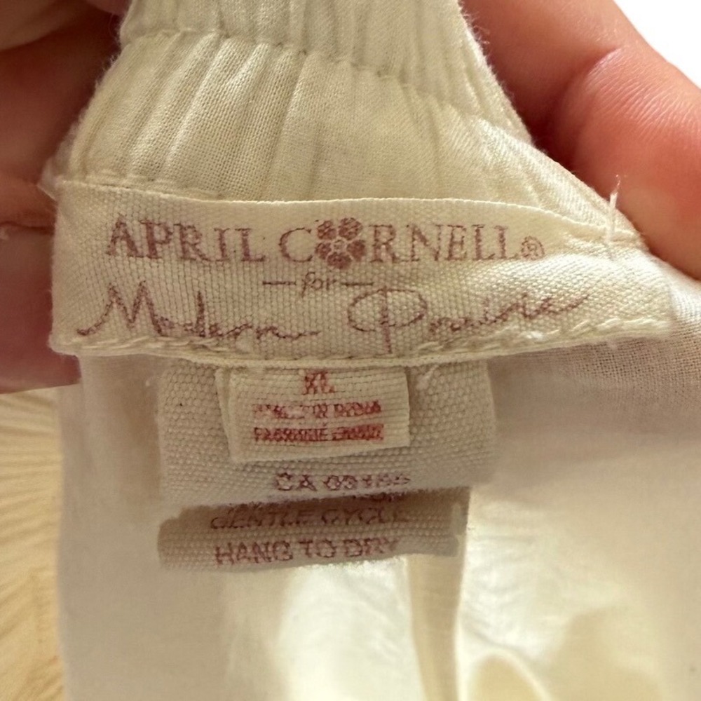 April Cornell Modern Prairie White Cotton Lace Floral Embroidered Bloomers XL - Picture 3 of 6